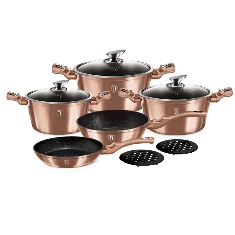 BATERIA DE COCINA 10 PZS COPPER METALLIC LINE ANTIADHERENTE - 1