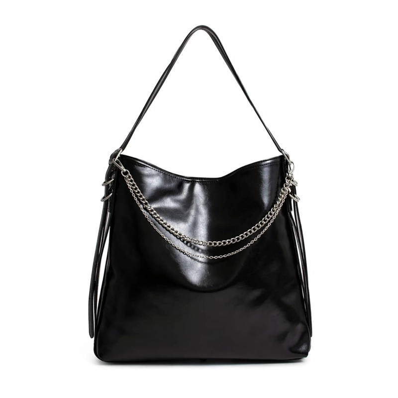 CARTERA ELEGANCE NEFGRO CON DETALLE DE CADENAS 39X24X9 CM - 1