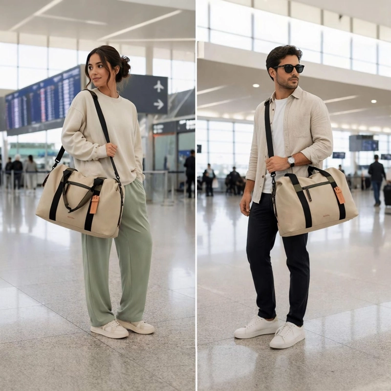 BOLSO VIAJE BEIGE 51453801 60X34X26 CM - 4