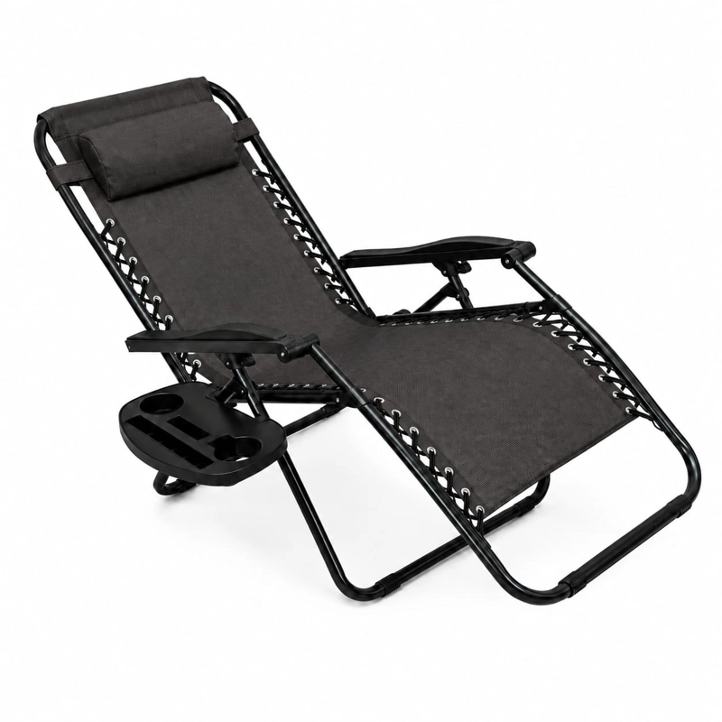 SILLA DE REPOSERA RECLINABLE PORTATIL BLACK-B-1 PARA PLAYA Y CAMPING - 2