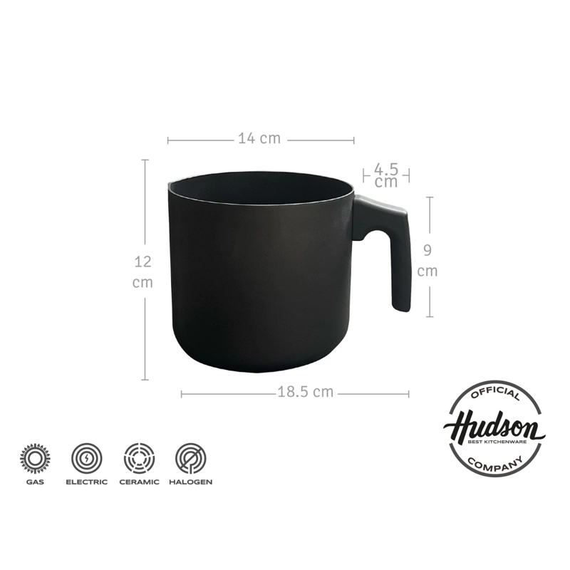 LECHERO DE ALUMINIO ANTIADHERENTE DE 14 CM DAILY COLOR NEGRO DAY03 - 3