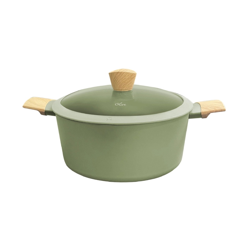 OLLA HUDSON OLIVE 26 CM CON ANTIADHERENTE 5.5L COLOR VERDE OLIVA OLI06 - 1