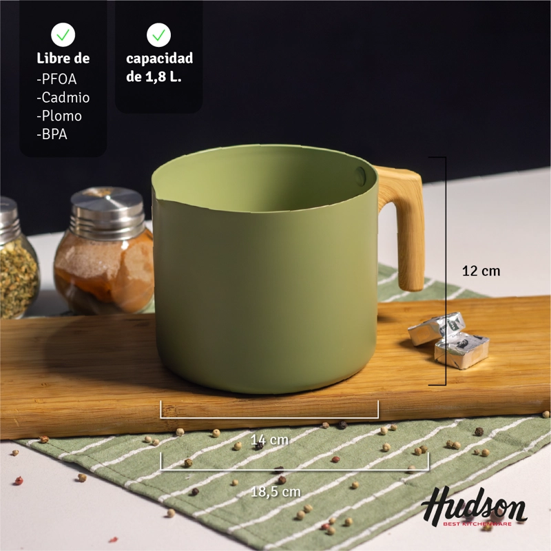 LECHERO HUDSON OLIVE CON ANTIADHERENTE COLOR VERDE MUSGO OLI02 - 4