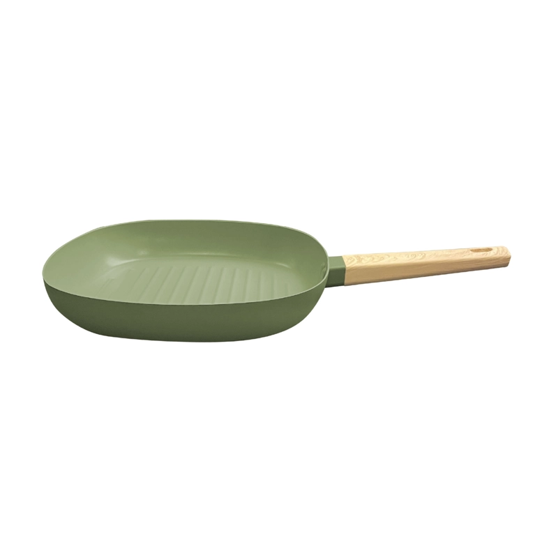 PLANCHA GRILL HUDSON OLIVE 26 CM CON ANTIADHERENTE COLOR VERDE OLIVA OLI12 - 1