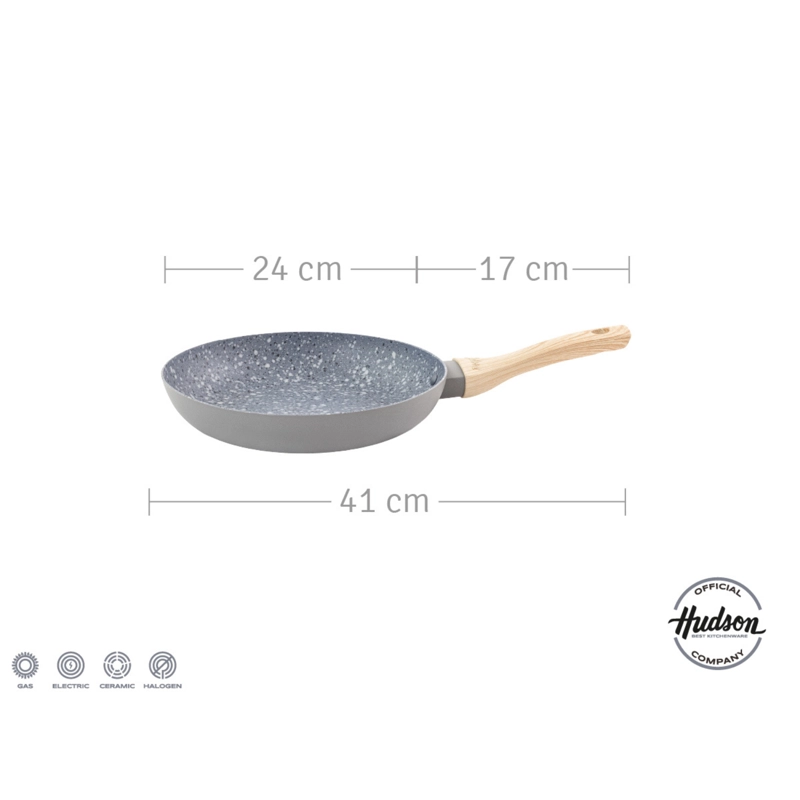 SARTE N 24 CM ANTIADHERENTE LINEA GRANITO HUDSON GRIS GRS22 - 2