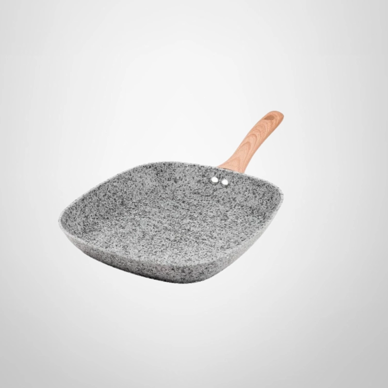 PLANCHA GRILL HUDSON ALUMINIO ANTIADHERENTE CERAMICA GRANITO 26X26CM COLOR GRIS GRS29 - 2