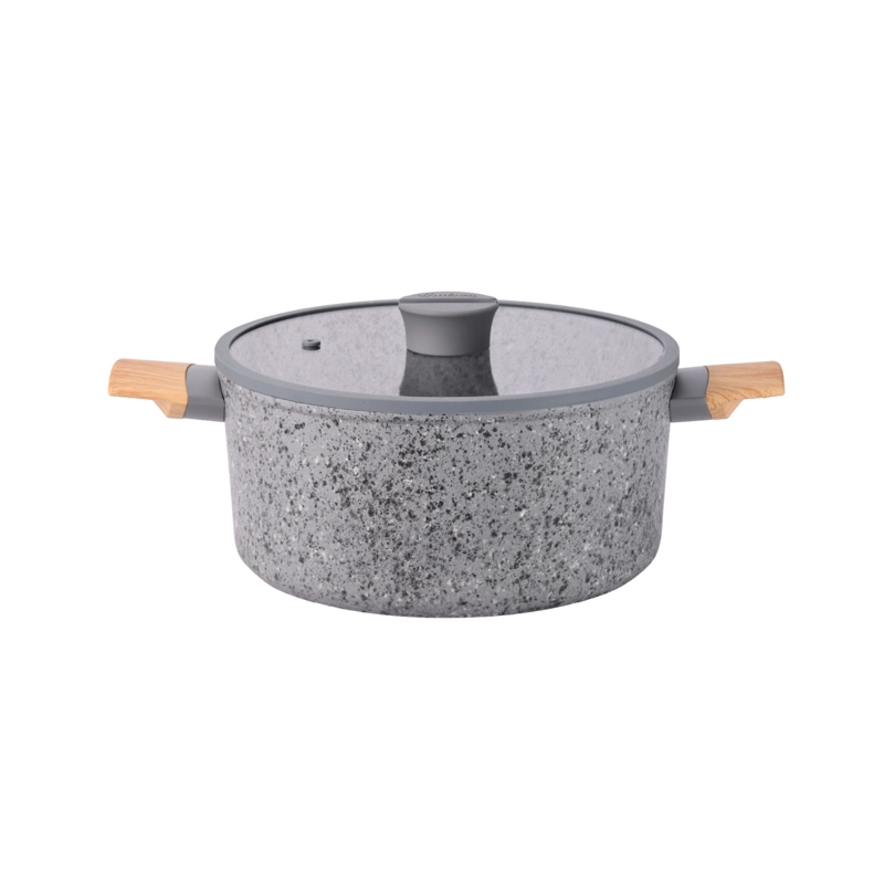 OLLA 28 CM STONE ALUMINIO C/ ANTIADHERENTE HUDSON GRIS STO09 - 1