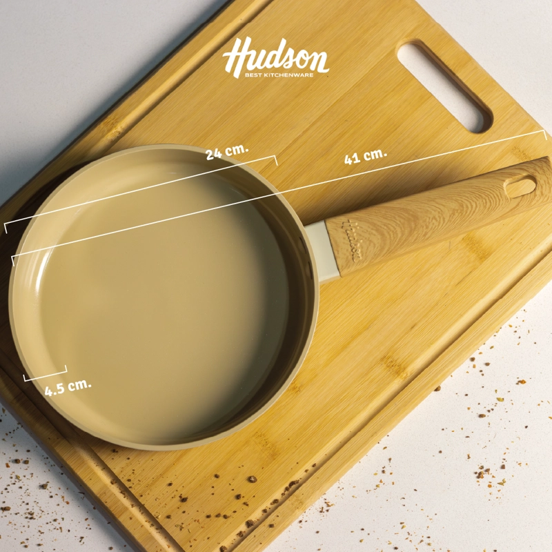 SARTE N ALUMINIO ANTIADHERENTE CERAMICO 24 CM HARMONY HUDSON BEIGE HAR24 - 3