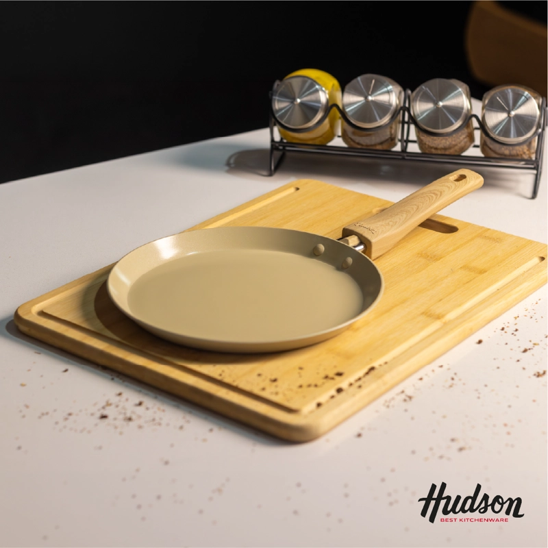 PANQUEQUERA 22 CM ANTIADHERENTE CERAMICO HARMONY HUDSON BEIGE HAR33 - 2