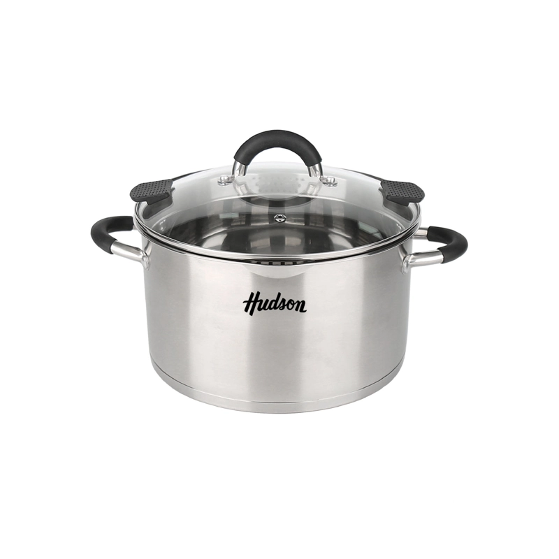 CACEROLA ACERO INOXIDABLE 26CM INDUCCION HUDSON TGD00015 TRIPLE FONDO PLATEADO TGD00015 - 1