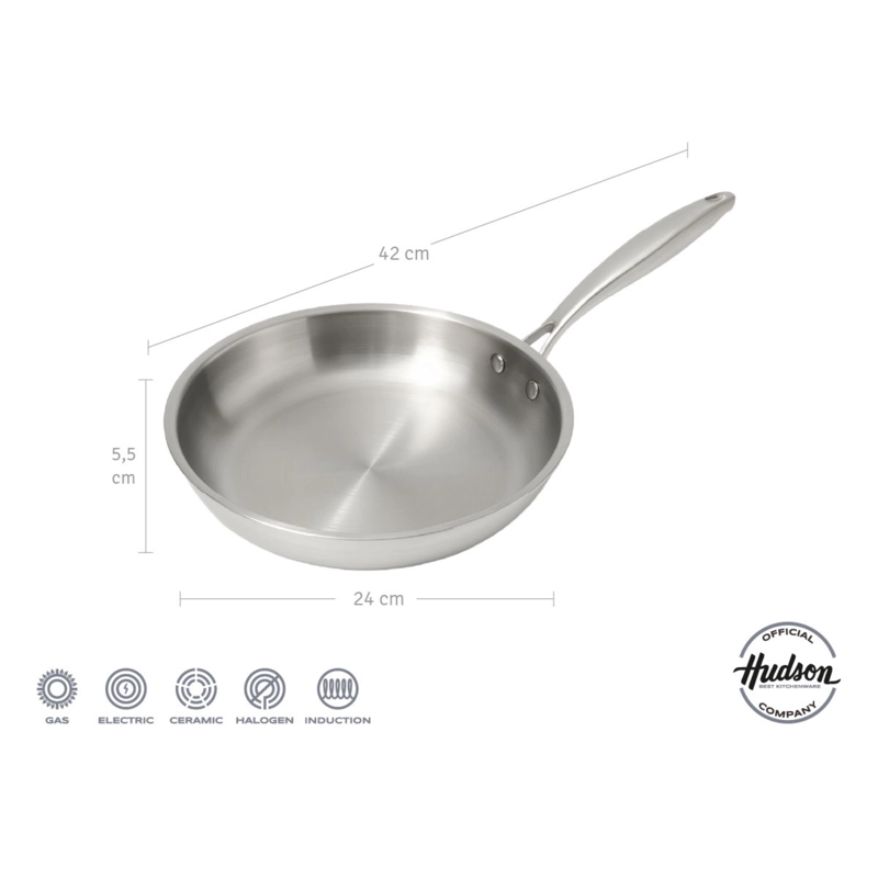 SARTE N DE ACERO INOXIDABLE DE 24 CM HUDSON W27 - 4
