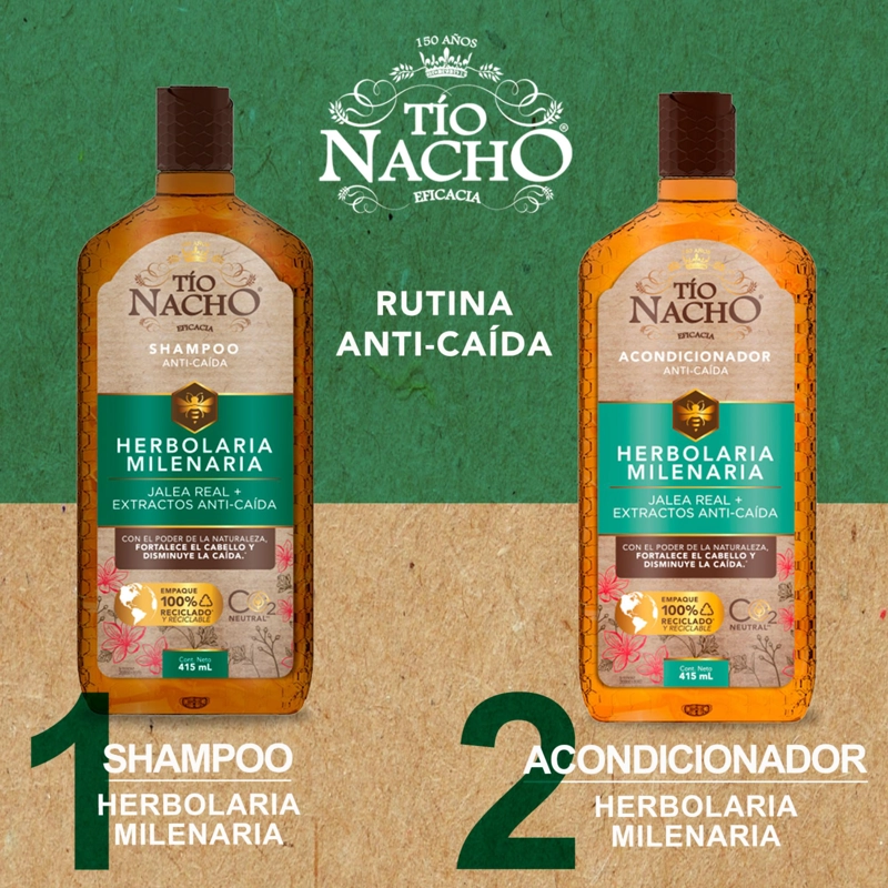 SHAMPOO CABELLO TÍO NACHO HERBOLARIA 415 ML - 5