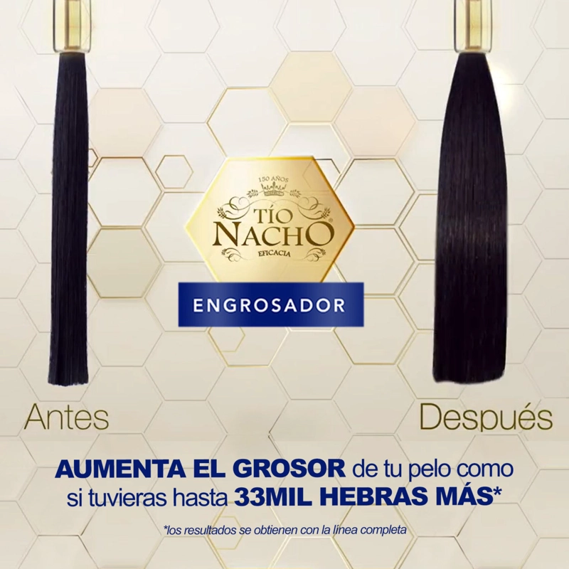 SHAMPOO CABELLO TÍO NACHO ENGROSADOR 415 ML - 7