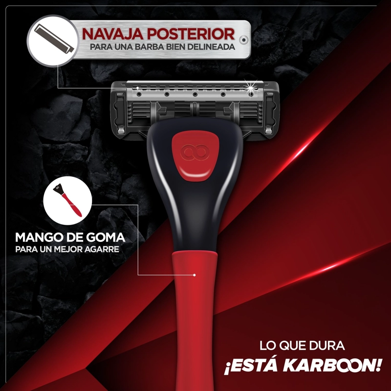 MAQUINA AFEITAR GROOMEN 500 + 6 CARTUCHOS DE 5 NAVAJAS - 7