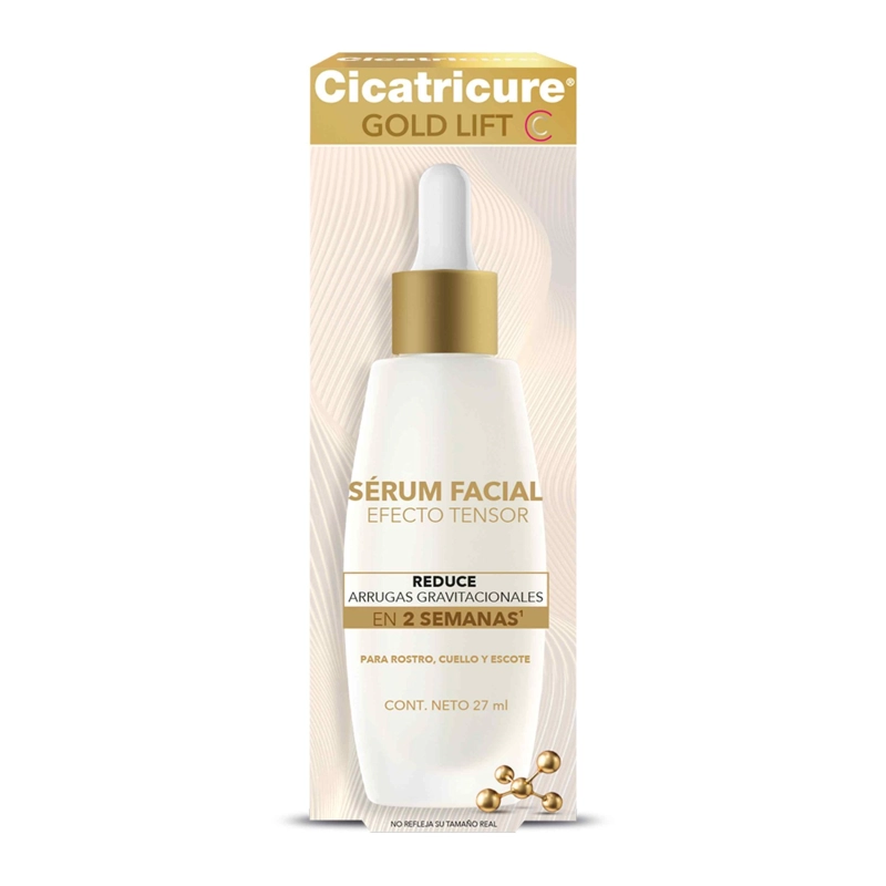 HIDRATANTE ROSTRO CICATRICURE GOLD LIFT SERÚM FACIAL 27 ML - 3