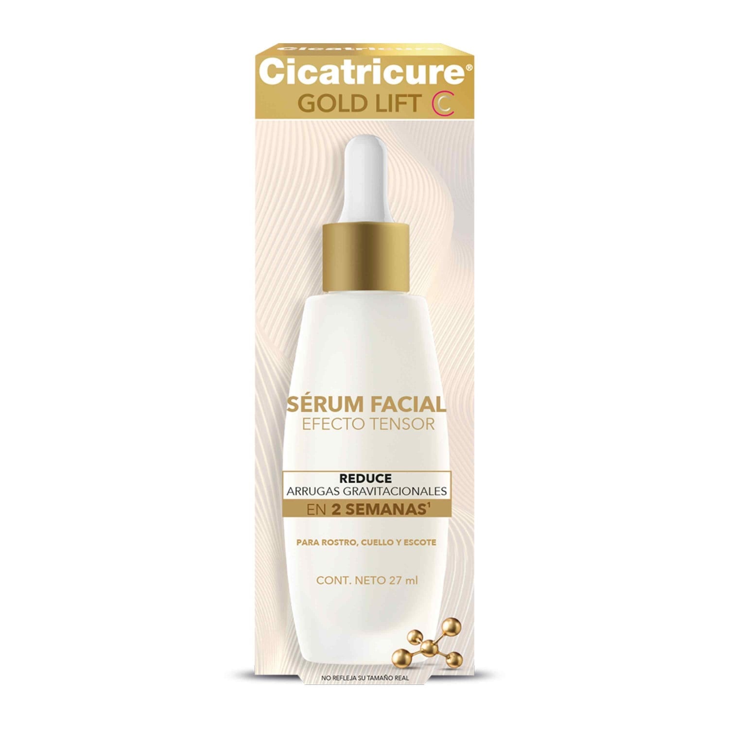 HIDRATANTE ROSTRO CICATRICURE GOLD LIFT SERÚM FACIAL 27 ML - 3