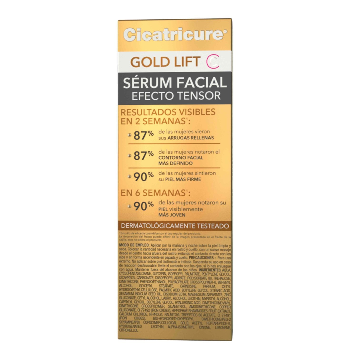 HIDRATANTE ROSTRO CICATRICURE GOLD LIFT SERÚM FACIAL 27 ML - 4