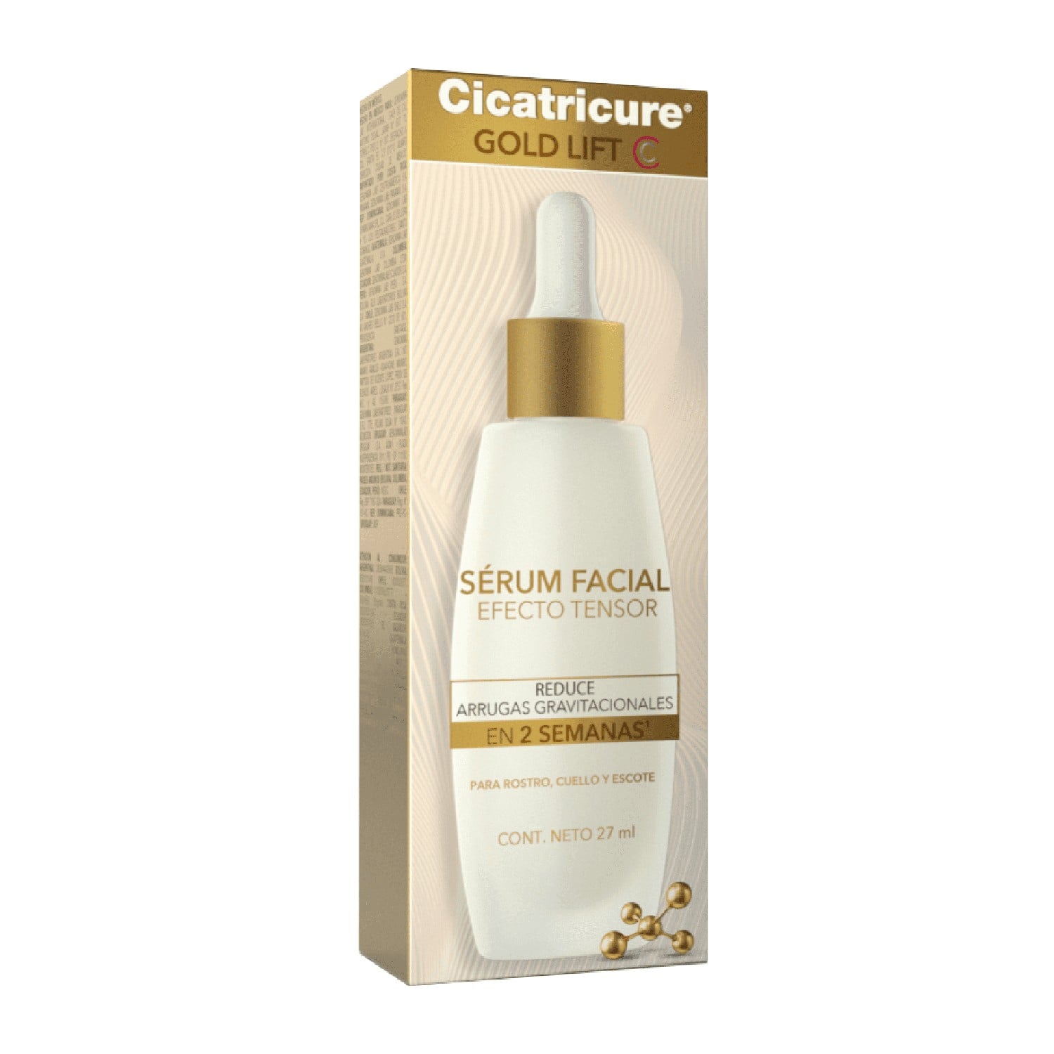 HIDRATANTE ROSTRO CICATRICURE GOLD LIFT SERÚM FACIAL 27 ML - 5