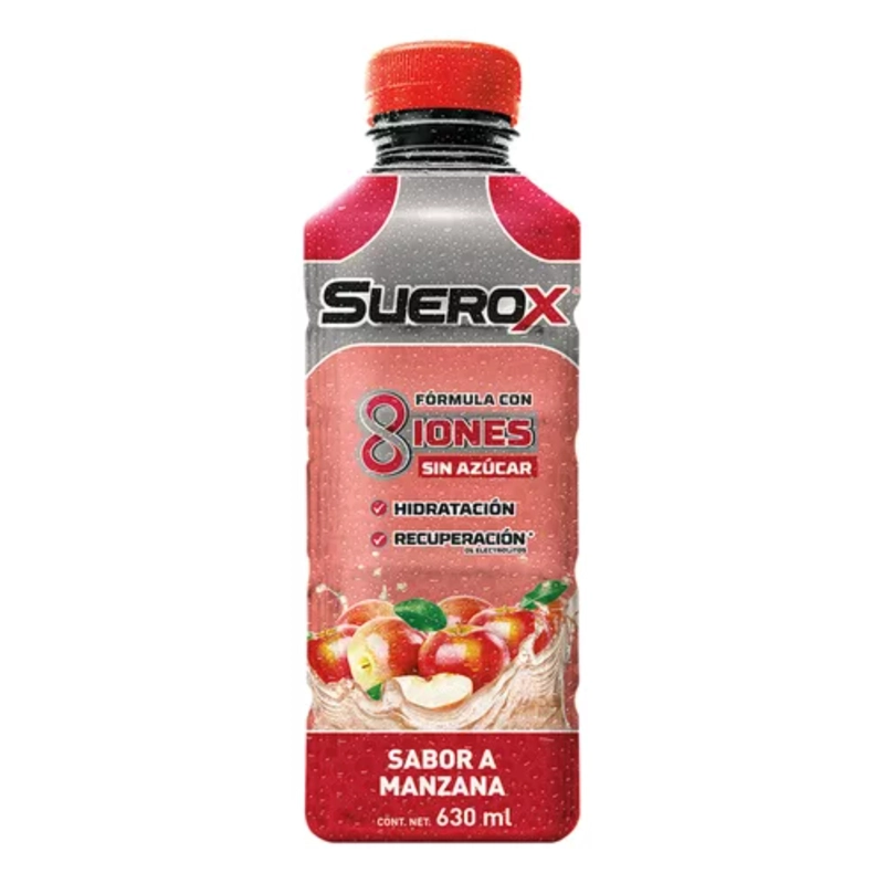 SUEROX BEBIDA ISOTONICA MANZANA 630 ML - 1