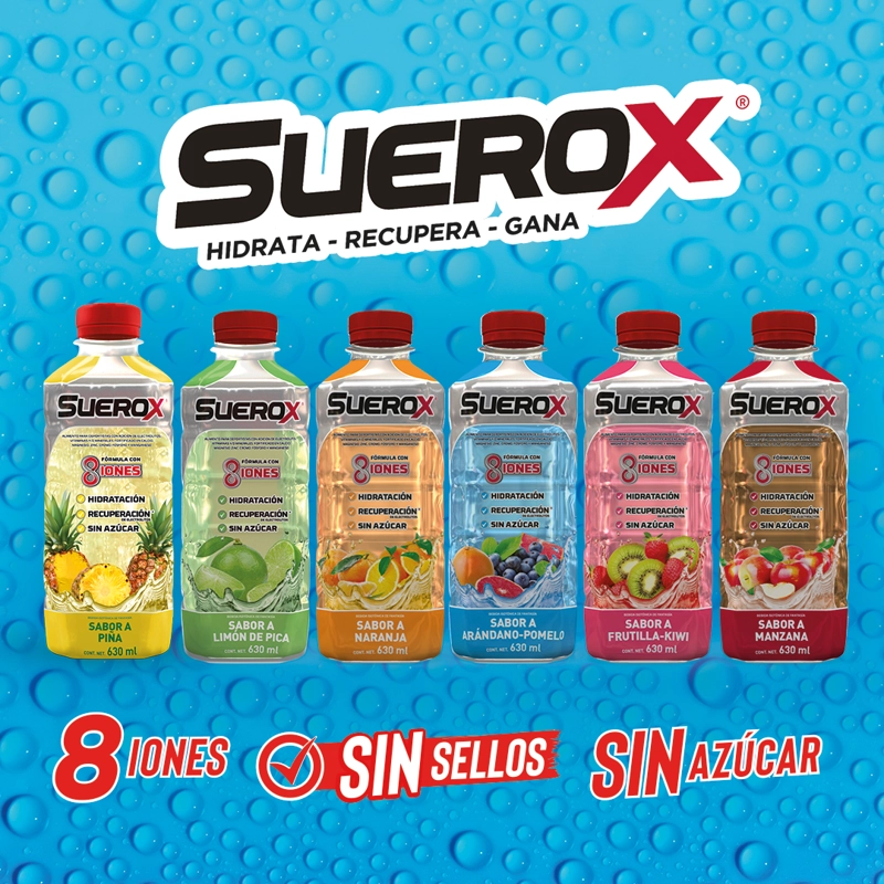 SUEROX BEBIDA ISOTONICA MANZANA 630 ML - 7