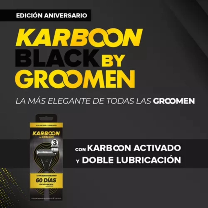 AFEITADORA DESECHABLE GROOMEN BLACK 300X1 - 3