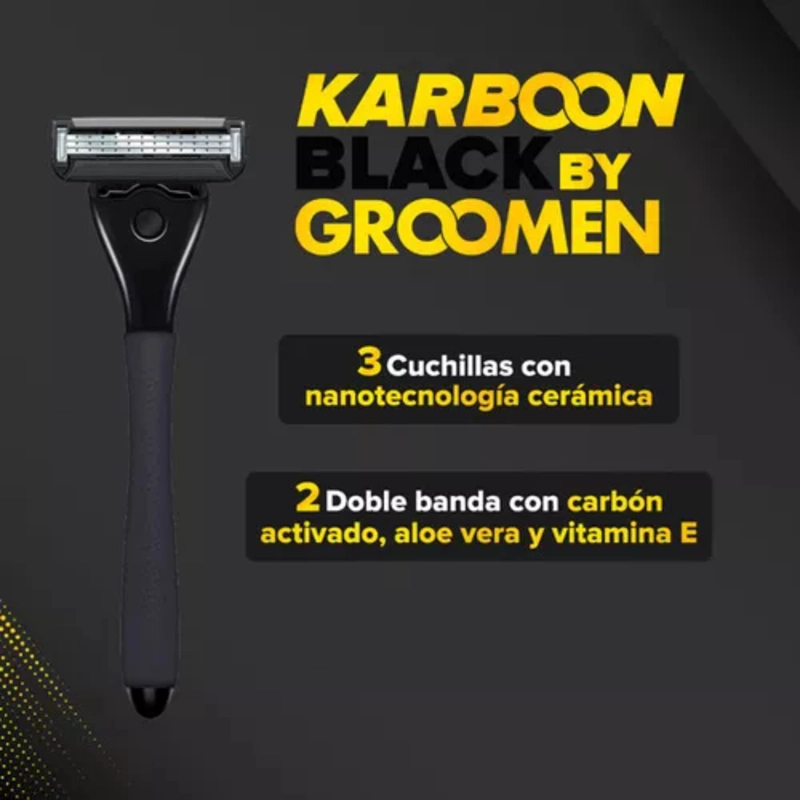 AFEITADORA DESECHABLE GROOMEN BLACK 300X1 - 4