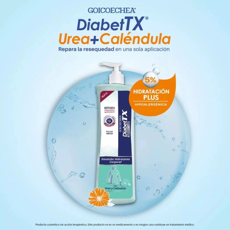 GOICOECHEA DIABETTX EMULSION 5% UREA Y CALE NDULA 200 ML - 4