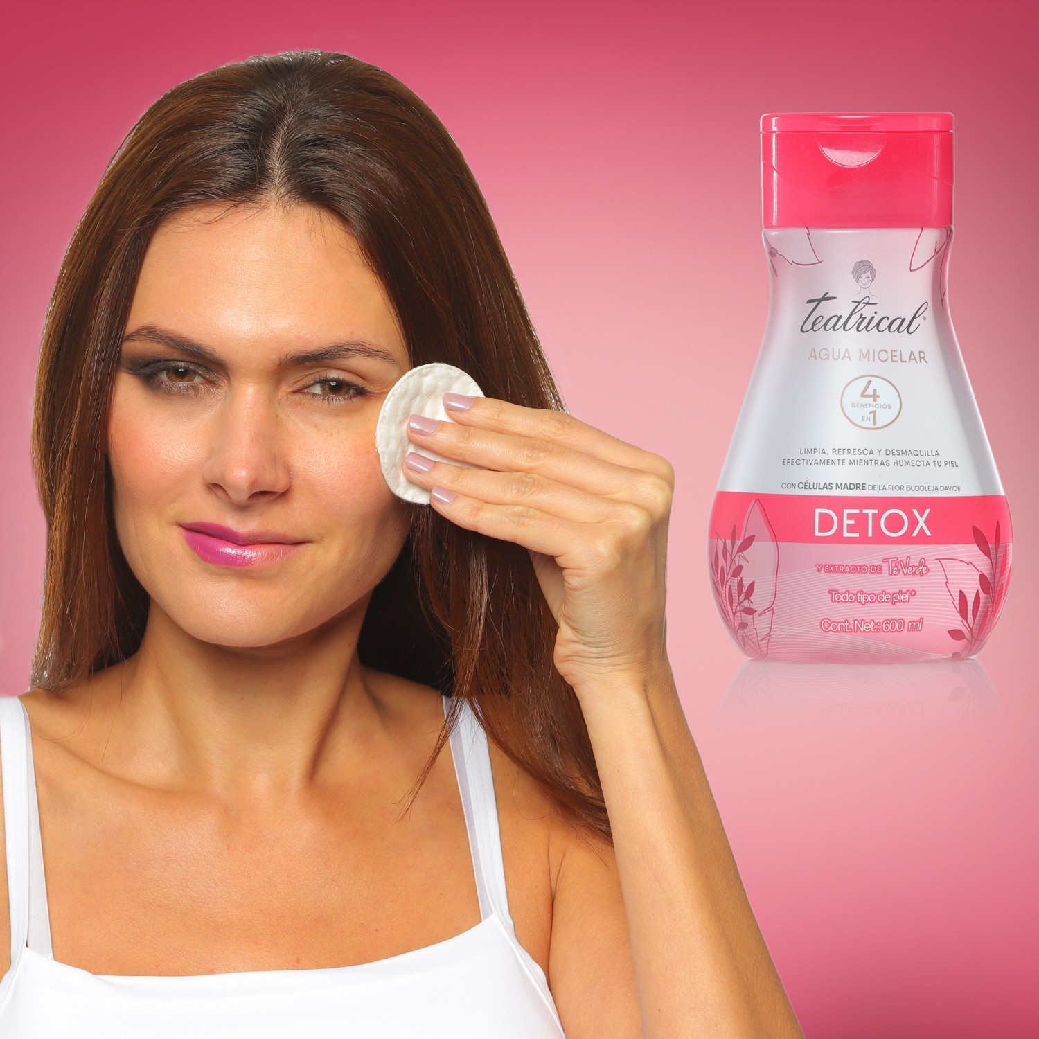 TEATRICAL AGUA MICELAR TE VERDE - DETOX 600 ML - 4