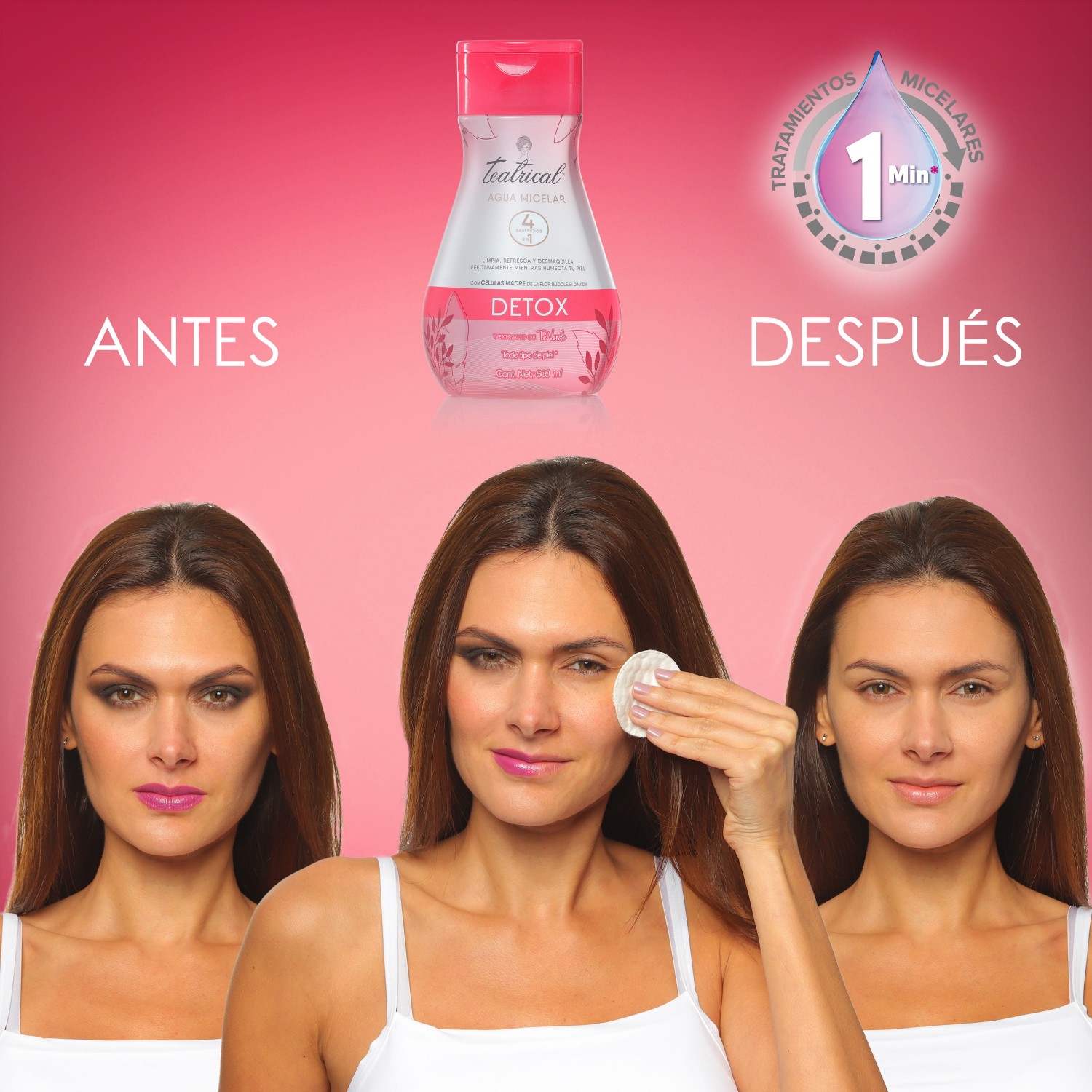 TEATRICAL AGUA MICELAR TE VERDE - DETOX 600 ML - 5