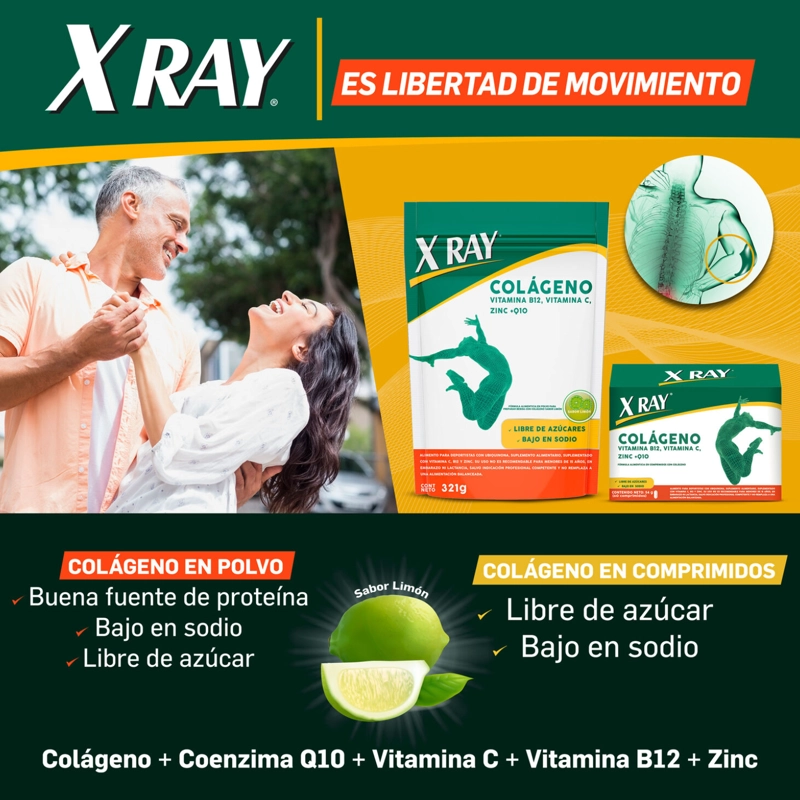 SUPLEMENTO XRAY X-RAY COLAGENO COMPRIMIDOS 60 UN - 6