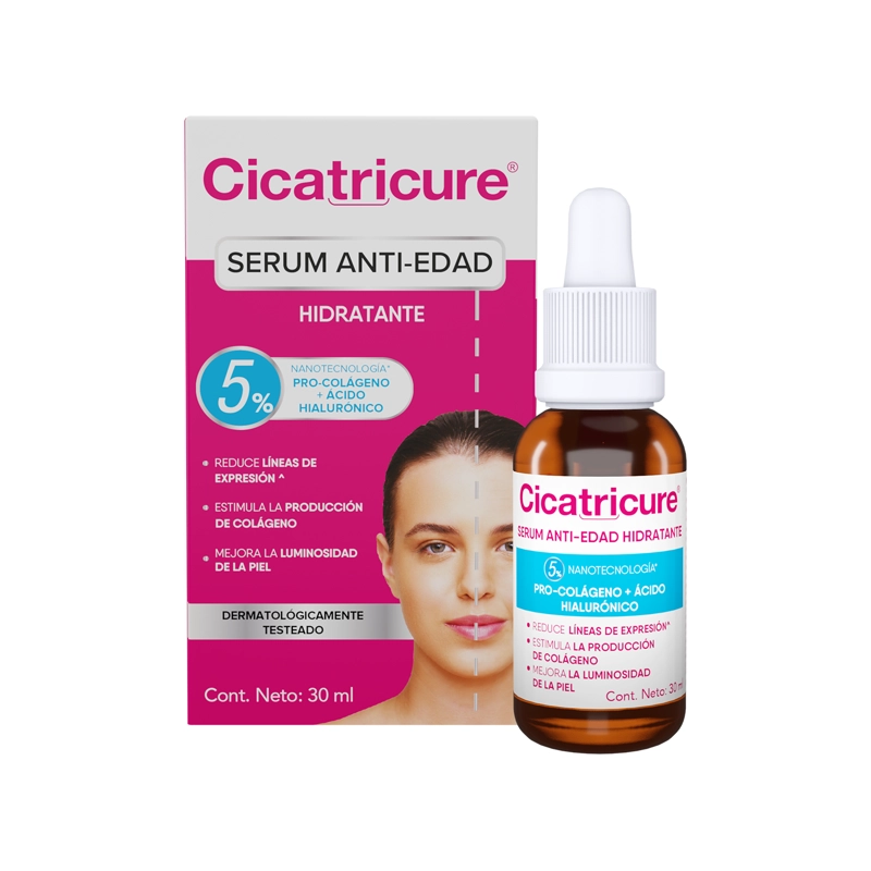 CICATRICURE SERUM FACIAL ANTI-EDAD HIDRATANTE 30ML - 1