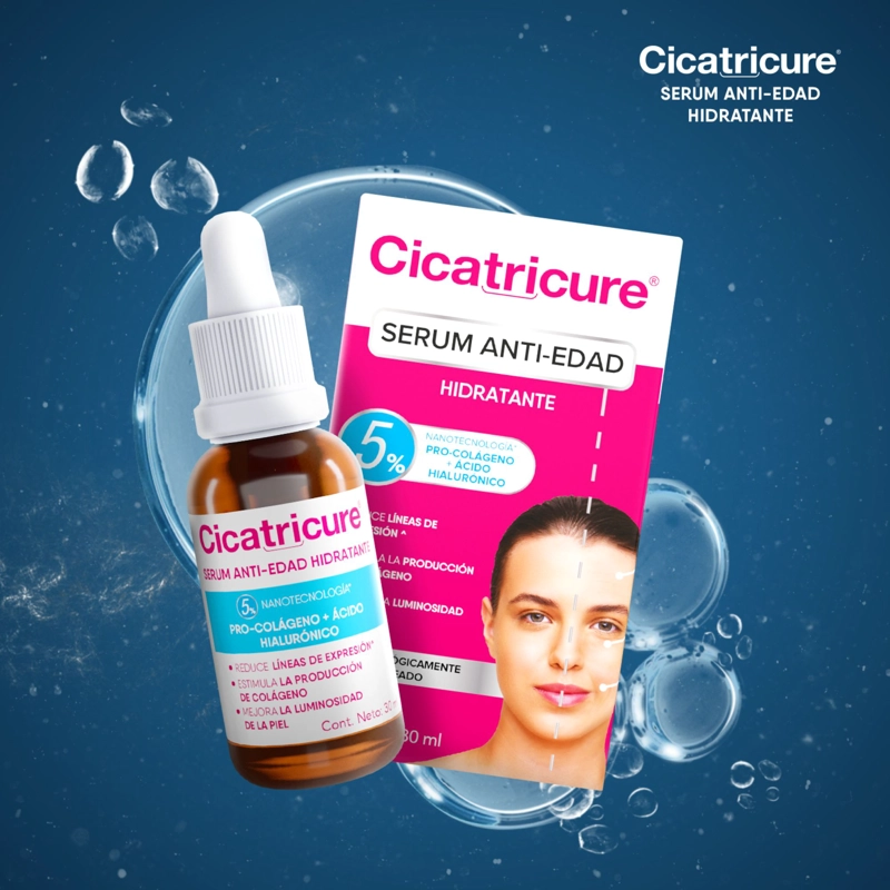 CICATRICURE SERUM FACIAL ANTI-EDAD HIDRATANTE 30ML - 6