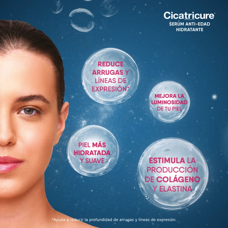 CICATRICURE SERUM FACIAL ANTI-EDAD HIDRATANTE 30ML - 9