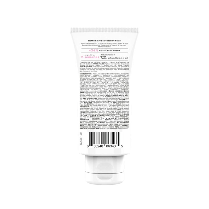 TRATAMIENTO ANTIEDAD ROSTRO TEATRICAL 75 ML ACLARADORA FACIAL - 2