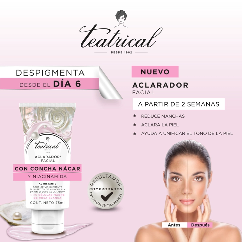TRATAMIENTO ANTIEDAD ROSTRO TEATRICAL 75 ML ACLARADORA FACIAL - 3