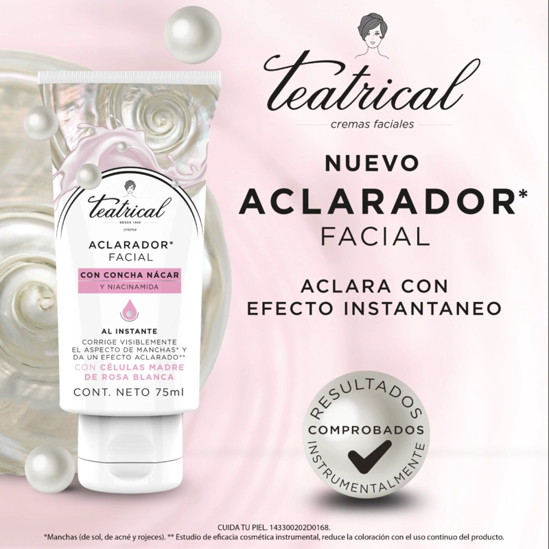 TRATAMIENTO ANTIEDAD ROSTRO TEATRICAL 75 ML ACLARADORA FACIAL - 6