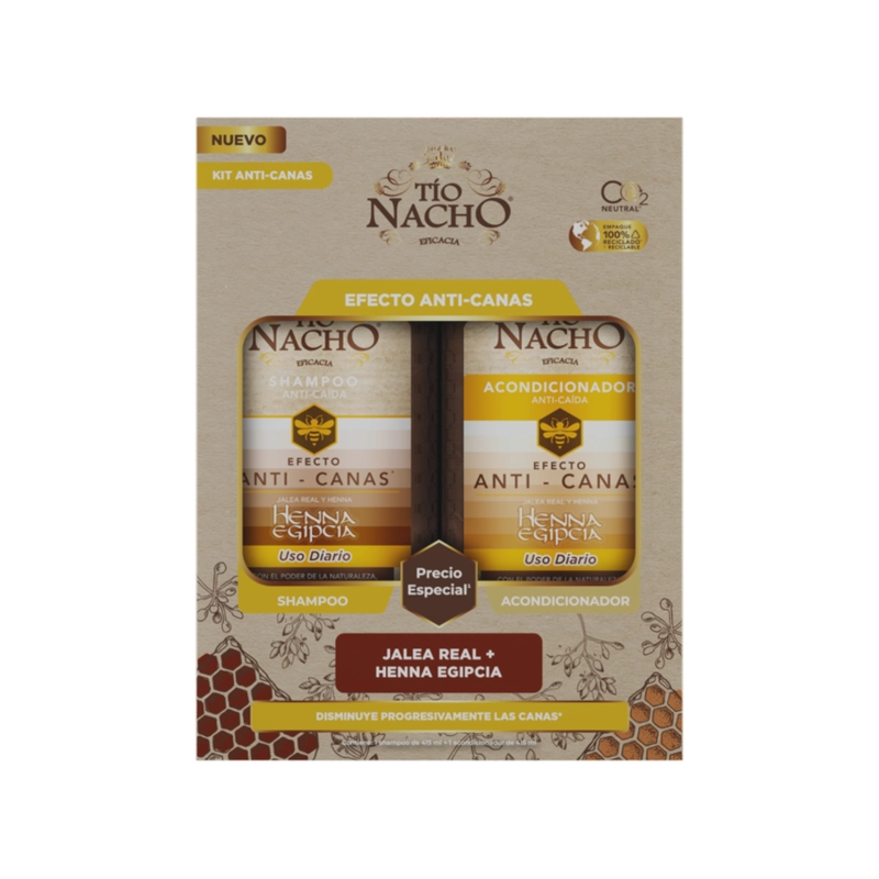 PACK TÍO NACHO 415 ML ANTI CANAS SHAMPOO + ACONDICIONADOR - 1