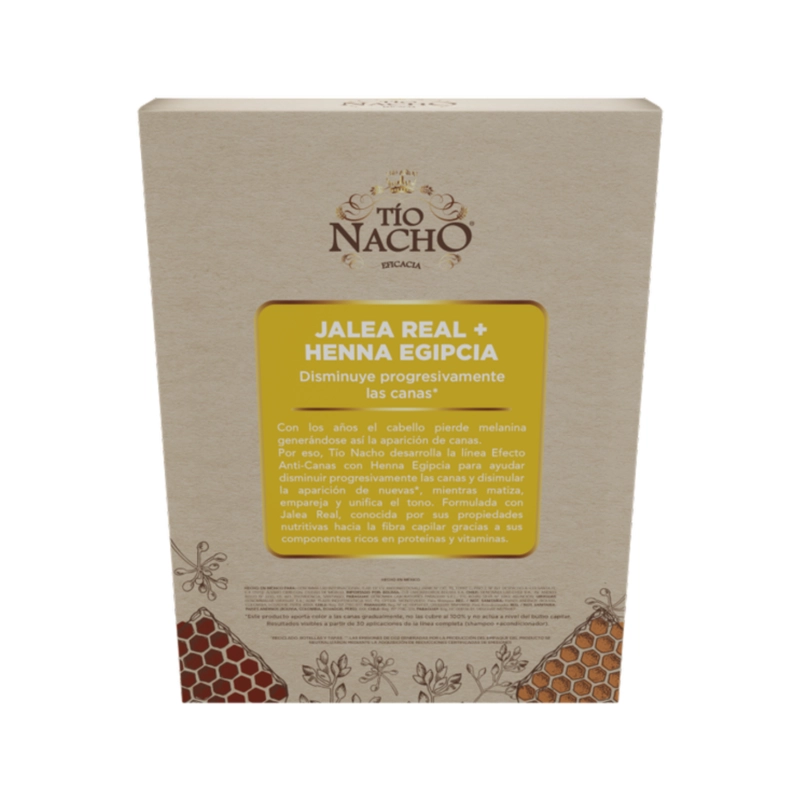 PACK TÍO NACHO 415 ML ANTI CANAS SHAMPOO + ACONDICIONADOR - 3
