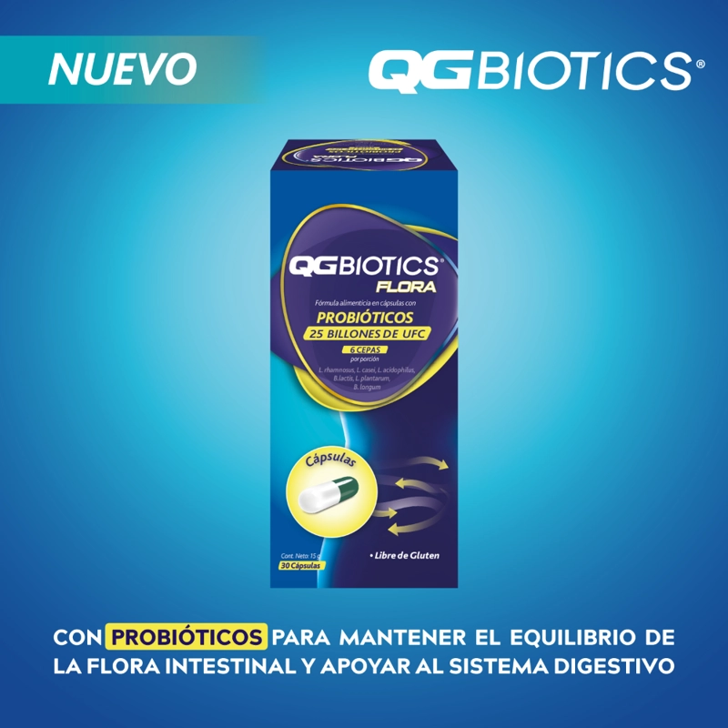 SUPLEMENTO ALIMENTICIO XRAY QGBIOTICS FLORA PROBIÓTICOS 25 BILLONES UFC - 30 CÁPSULAS - 2