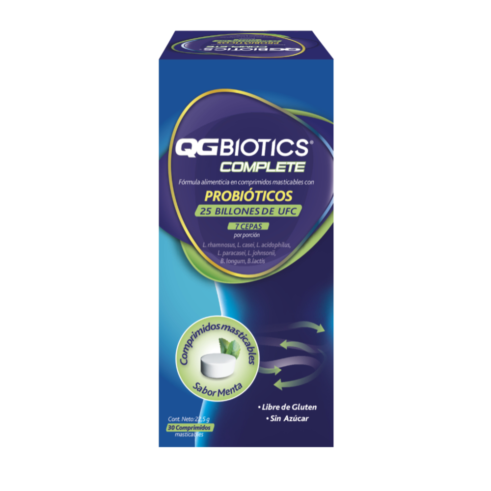 QGBIOTICS COMPLETE PROBIOTICOS 25 BILLON UFC 30 MASTICABLES - 1