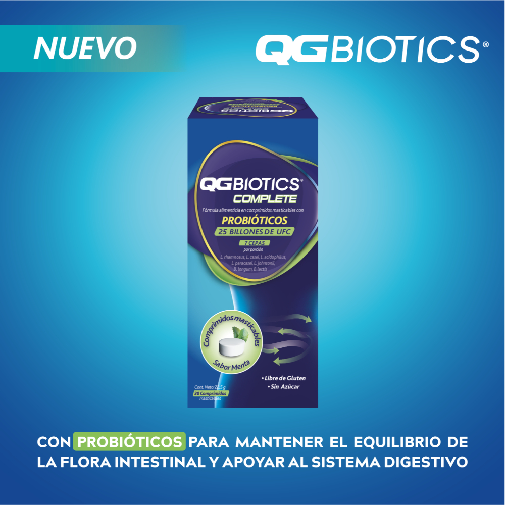 QGBIOTICS COMPLETE PROBIOTICOS 25 BILLON UFC 30 MASTICABLES - 2