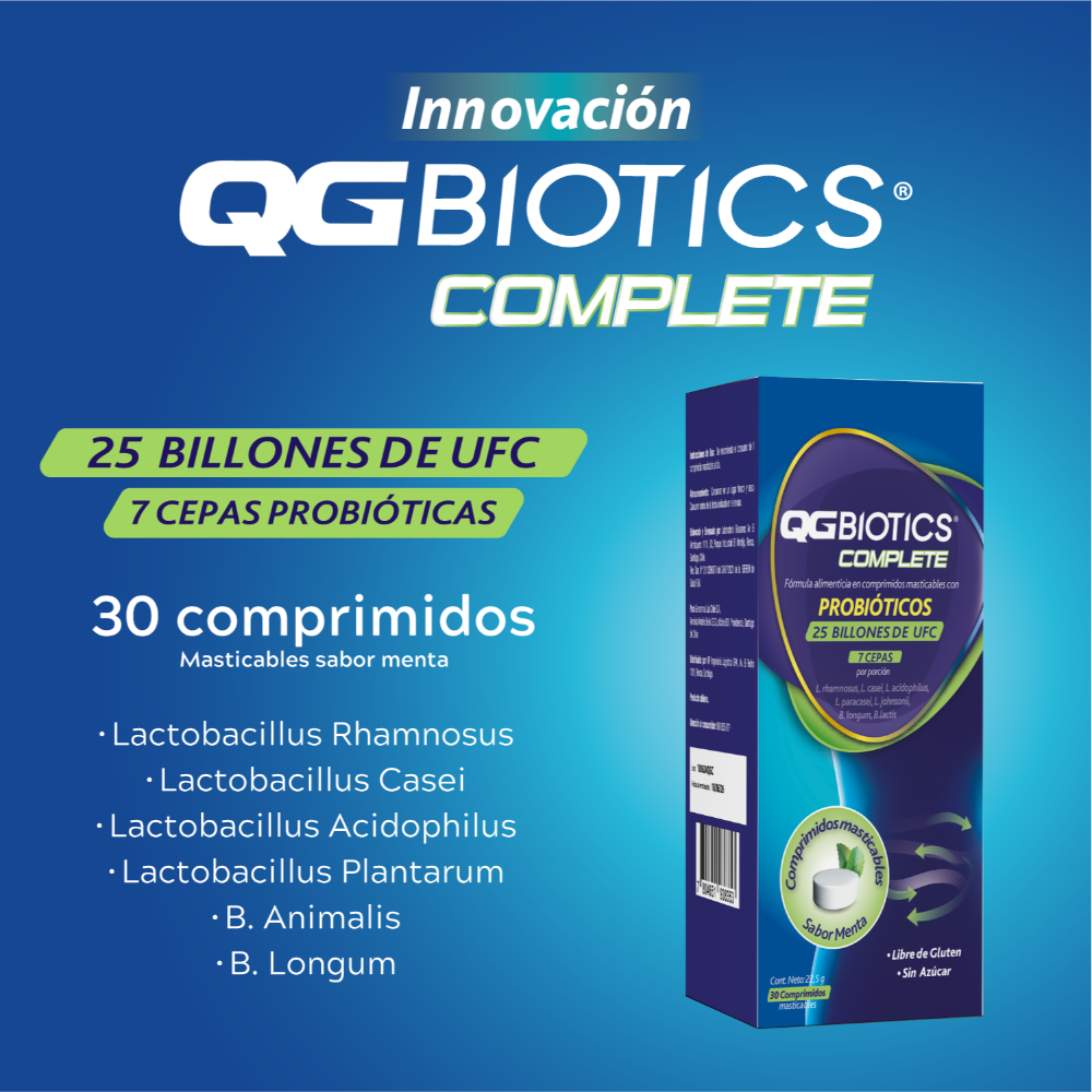 QGBIOTICS COMPLETE PROBIOTICOS 25 BILLON UFC 30 MASTICABLES - 3