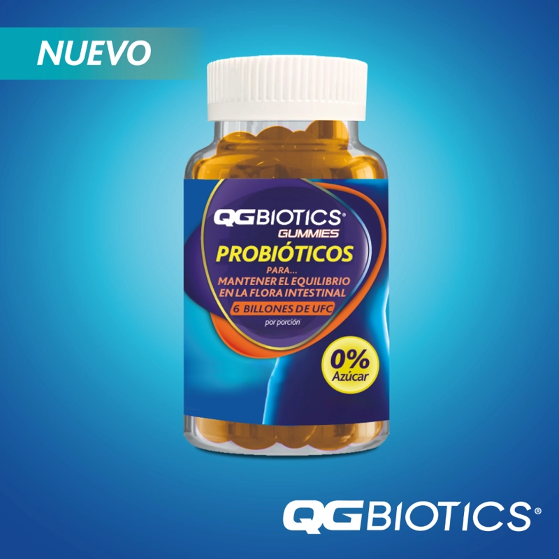 QGBIOTICS GUMMIES PROBIOTICOS 6 BILLONES UFC - 60 GOMITAS - 1