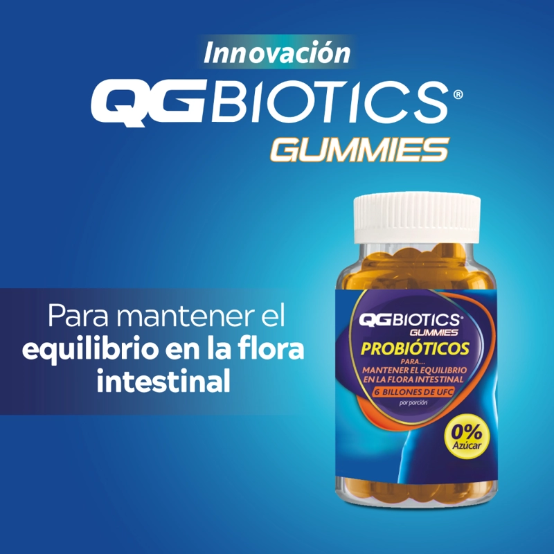 QGBIOTICS GUMMIES PROBIOTICOS 6 BILLONES UFC - 60 GOMITAS - 3