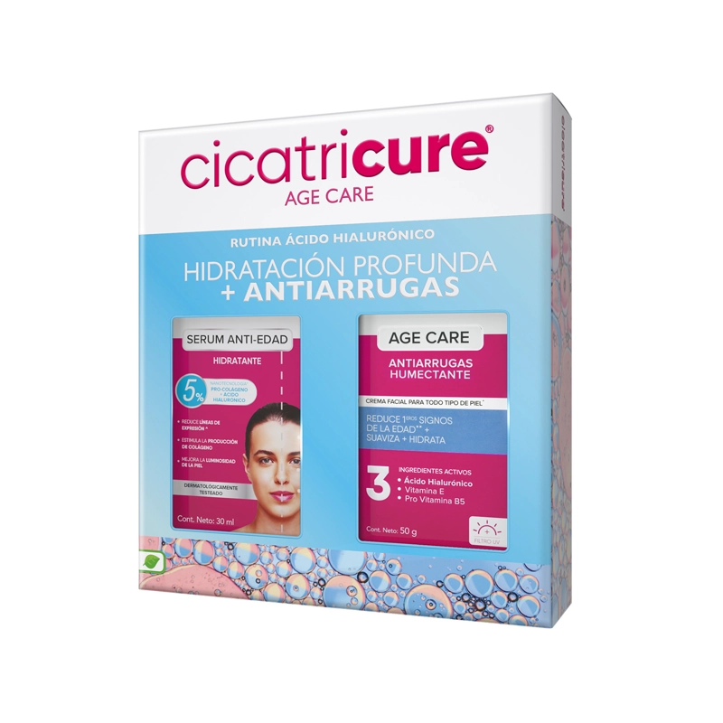 CICATRICURE SE RUM ANT HID 30ML+AGE CARE CRE HUMECTANTE 50GR - 3