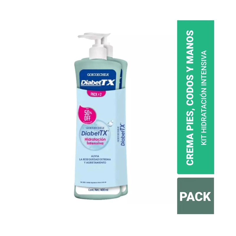 PACK GOICOECHEA DIABET TX CREMA CORPORAL 400 ML X2 - 1