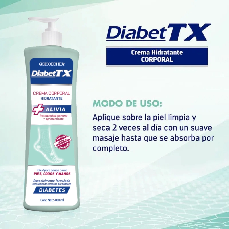 PACK GOICOECHEA DIABET TX CREMA CORPORAL 400 ML X2 - 6