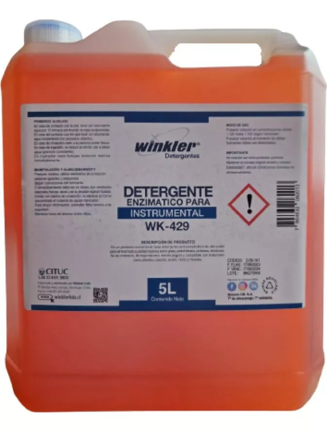 DETERGENTE WINKLER NUTRITION 5 L PENTA-ENZIMATICO NARANJO INSTRUMENTAL ENV - 1