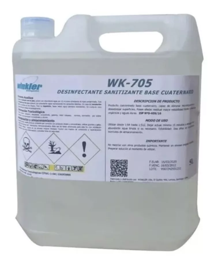 LAVALOZA WINKLER NUTRITION AMONIO CUATERNARIO CERTIFICADO ISP WK-705 - 2