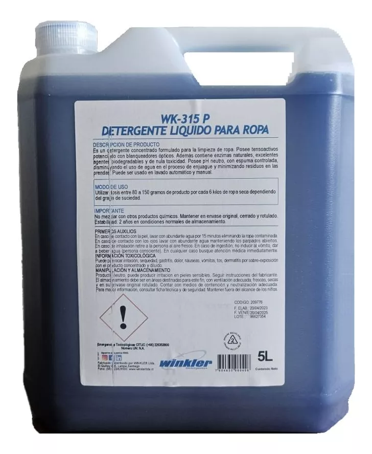 DETERGENTE ROPA LÍQUIDO OMO 30 L ENZI-MATIC CONCENTRADO - 1